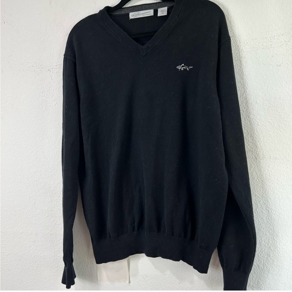 Gregnorman long sleeve V-neck sweater black size:L - Picture 3 of 13